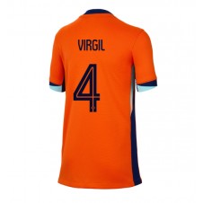 Nederland Virgil van Dijk #4 Hjemmedrakt Kvinner EM 2024 Kortermet